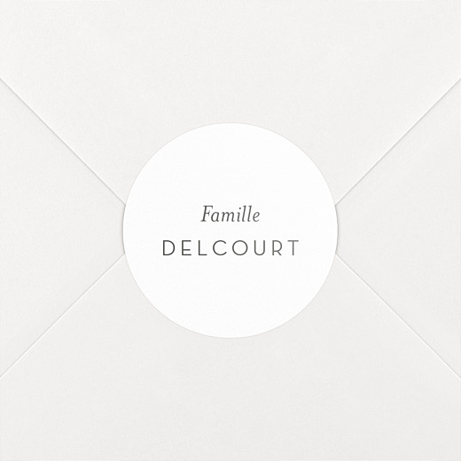 Stickers vœux Simplement blanc - Vue 2 Stickers vœux Simplement blanc - Vue 2