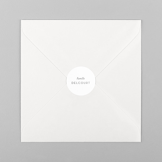 Stickers vœux Simplement blanc - Vue 1 Stickers vœux Simplement blanc - Vue 1