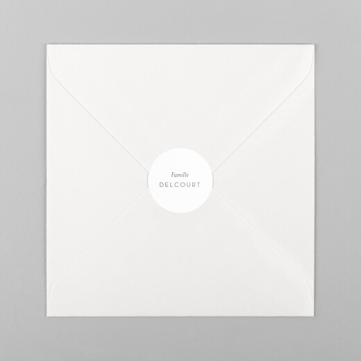 Stickers pour enveloppes vœux Simplement blanc - Vue 2