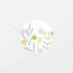 Stickers pour enveloppes naissance Douceur champêtre blanc