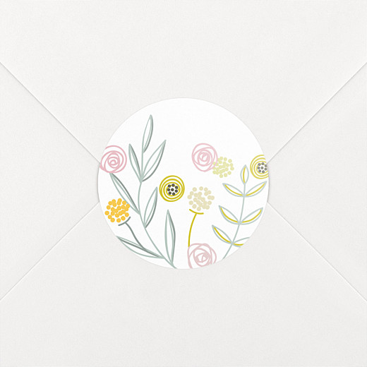 Stickers Naissance Douceur champêtre blanc - Vue 2 Stickers Naissance Douceur champêtre blanc - Vue 2