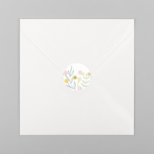 Stickers Naissance Douceur champêtre blanc - Vue 1 Stickers Naissance Douceur champêtre blanc - Vue 1