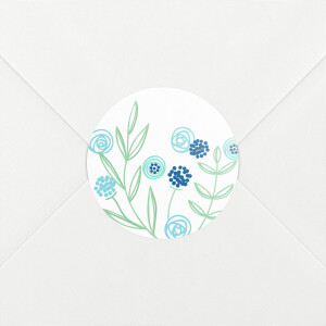 Stickers pour enveloppes naissance Douceur champêtre bleu