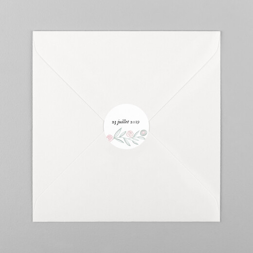 Stickers pour enveloppes naissance Douceur champêtre blanc - Vue 2