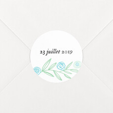 Stickers pour enveloppes naissance Douceur champêtre bleu