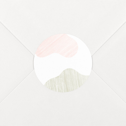 Stickers pour enveloppes naissance Galet rose - Vue 1