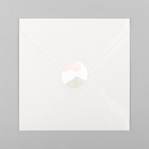 Stickers pour enveloppes naissance Galet rose - Vue 2