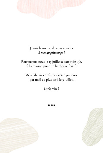 Carte d'invitation anniversaire adulte Galet rose - Page 3 Carte d'invitation anniversaire adulte Galet rose - Page 3
