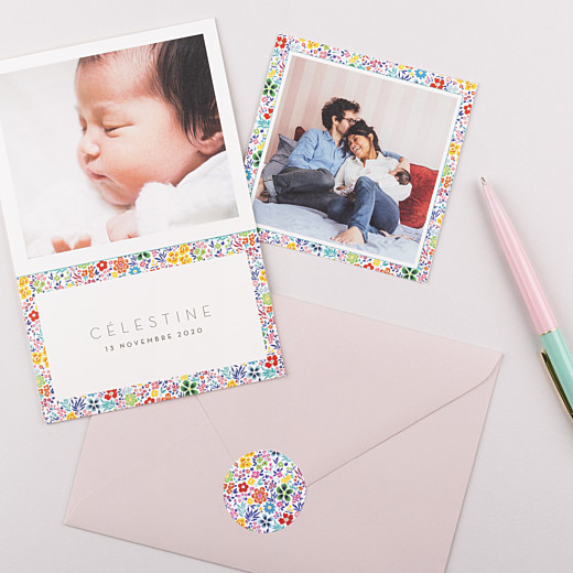 Stickers Naissance Mille fleurs multi-couleur - Gamme Stickers Naissance Mille fleurs multi-couleur - Gamme