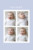 Faire-part de naissance Corner 4 photos (dorure) bleu - Page 1 Faire-part de naissance Corner 4 photos (dorure) bleu - Page 1