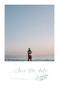 Save the date avec photo les hautes herbes vert Save the date avec photo les hautes herbes vert
