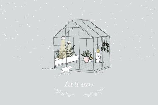 Carte de voeux Jardin d'hiver - Recto Carte de voeux Jardin d'hiver - Recto