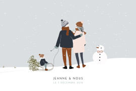 Faire-part de naissance Winter family (2 enfants) 1 Faire-part de naissance Winter family (2 enfants) 1