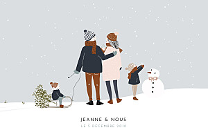 Faire-part de naissance automne-hiver winter family (3 enfants) 1 Faire-part de naissance automne-hiver winter family (3 enfants) 1
