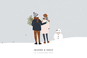 Faire-part de naissance automne-hiver winter family (1 enfant) 1 Faire-part de naissance automne-hiver winter family (1 enfant) 1
