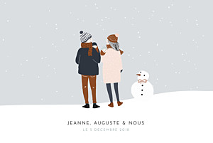 Faire-part de naissance automne-hiver winter family (jumeaux) 1 Faire-part de naissance automne-hiver winter family (jumeaux) 1