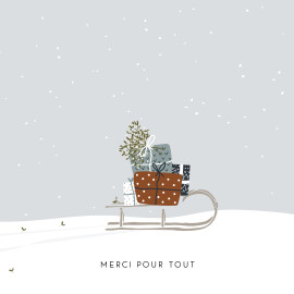 Carte de remerciement Merci winter family 2