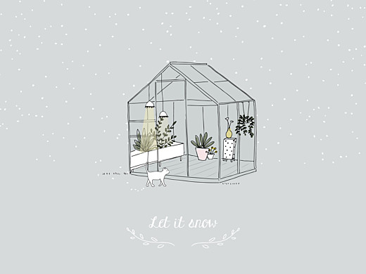Affichette Jardin d'hiver gris - Recto Affichette Jardin d'hiver gris - Recto