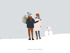 Affichette Winter family 1 enfant (baby) 1 Affichette Winter family 1 enfant (baby) 1