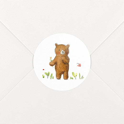 Stickers Naissance Ours en famille blanc - Vue 2 Stickers Naissance Ours en famille blanc - Vue 2