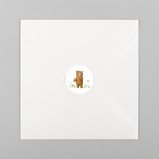 Stickers Naissance Ours en famille blanc - Vue 1 Stickers Naissance Ours en famille blanc - Vue 1