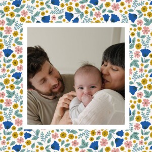 Faire-part de naissance Fleurs de saison (mini format) printemps Faire-part de naissance Fleurs de saison (mini format) printemps