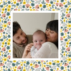 Carte de remerciement Petites fleurs de saison été
