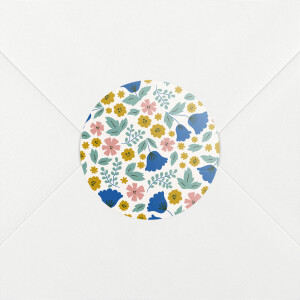 Stickers pour enveloppes naissance Fleurs de saison printemps