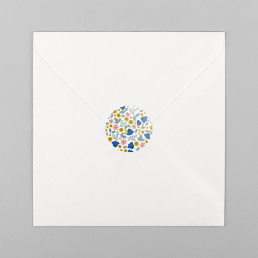 Stickers pour enveloppes naissance Fleurs de saison printemps - Vue 2