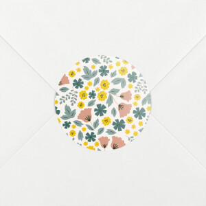 Stickers pour enveloppes naissance Fleurs de saison été