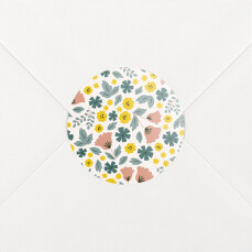 Stickers pour enveloppes naissance Fleurs de saison été