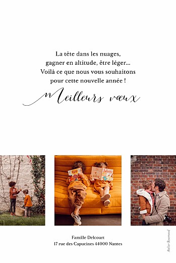Carte de voeux Little big year blanc - Verso Carte de voeux Little big year blanc - Verso