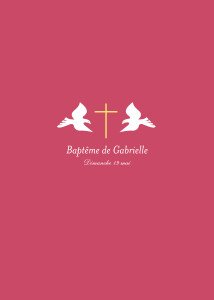 Couverture Livret de messe Croix & colombes rose