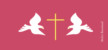 Etiquette perforée baptême Croix & colombes rose - Page 2
