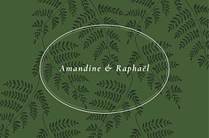 Carton réponse mariage classique joli sous-bois vert Carton réponse mariage classique joli sous-bois vert