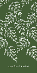 Menu de mariage vert joli sous-bois vert Menu de mariage vert joli sous-bois vert