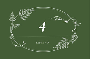 Marque-table mariage vert joli sous-bois vert Marque-table mariage vert joli sous-bois vert