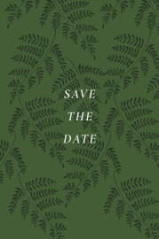Save the Date Joli sous-bois vert