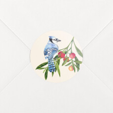 Stickers pour enveloppes mariage Mélopée geai