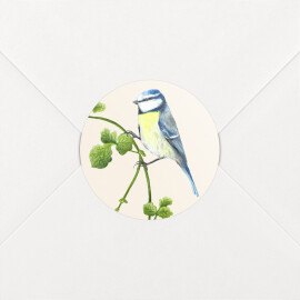 Stickers pour enveloppes naissance Mélopée mésange