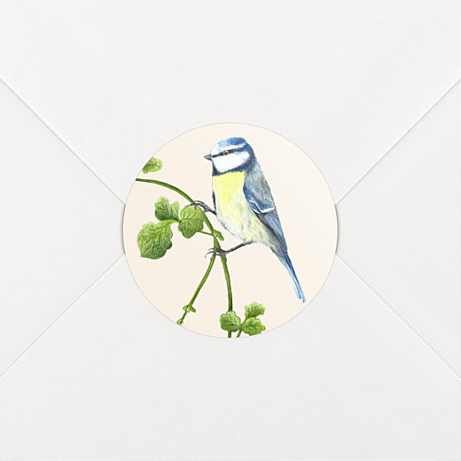 Stickers Naissance Mélopée mésange - Vue 2 Stickers Naissance Mélopée mésange - Vue 2