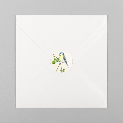 Stickers pour enveloppes naissance Mélopée mésange - Vue 2