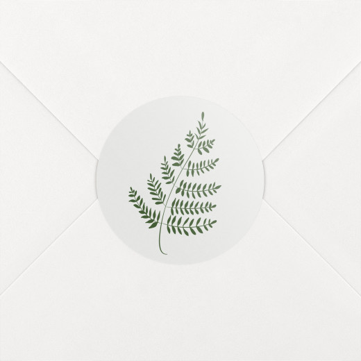 Stickers pour enveloppes mariage Joli sous-bois gris - Vue 1