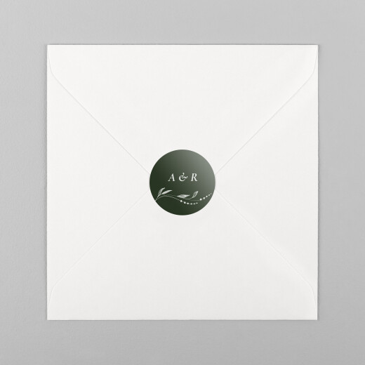 Stickers pour enveloppes mariage Joli sous-bois vert - Vue 2