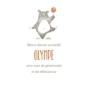 Carte de remerciement moderne la petite ronde des animaux blanc Carte de remerciement moderne la petite ronde des animaux blanc