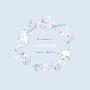 Faire-part de naissance animaux allégresse (4 pages) bleu Faire-part de naissance animaux allégresse (4 pages) bleu
