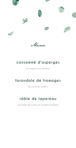 Menu de mariage Eucalyptus blanc - Page 3 Menu de mariage Eucalyptus blanc - Page 3