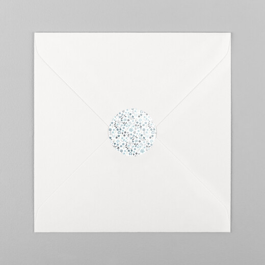 Stickers pour enveloppes baptême Liberty origami étoile bleu - Vue 2