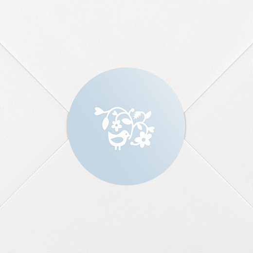 Stickers baptême Comptine bleu - Vue 2 Stickers baptême Comptine bleu - Vue 2