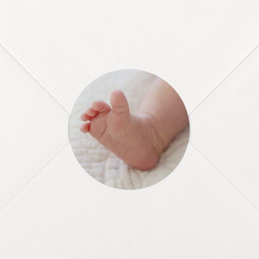 Stickers pour enveloppes baptême Photo blanc - Vue 1